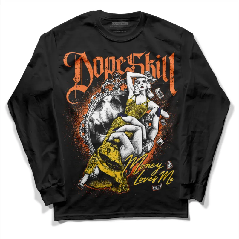 Rio 3s DopeSkill Long Sleeve T-Shirt Money Loves Me Graphic sold by DopeSkill