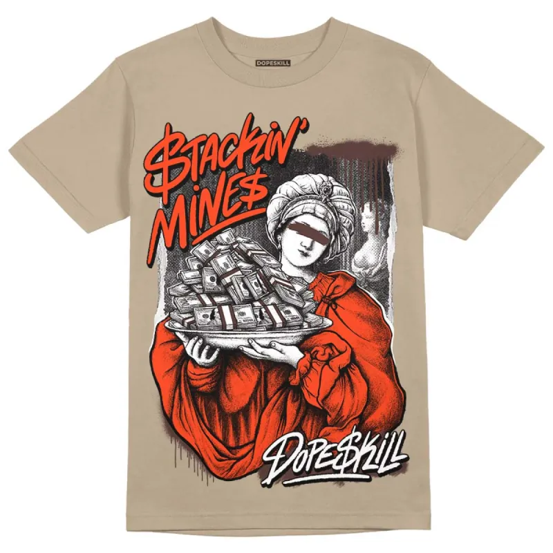 Latte 1s DopeSkill Medium Brown T-shirt Stackin Mines Graphic sold by DopeSkill