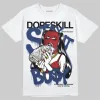 White and Midnight Navy 6s DopeSkill T-Shirt Stay It Busy Graphic sold by DopeSkill