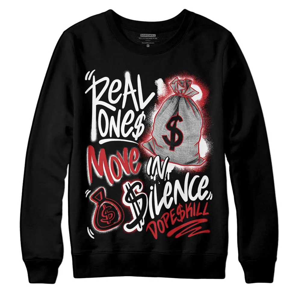 Red Taxi 12s DopeSkill Sweatshirt Real Ones Move In Silence Graphic sold by DopeSkill product image thumbnail 2