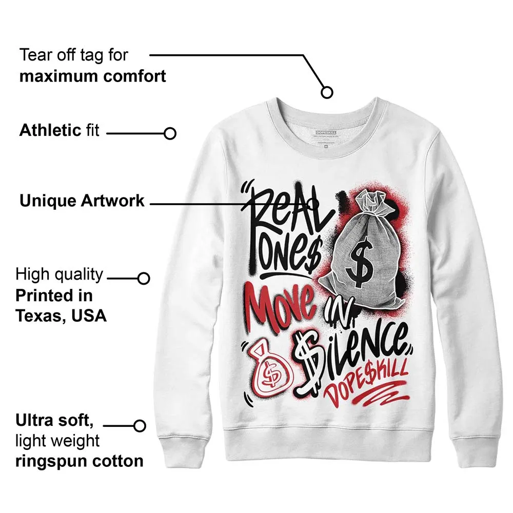 Red Taxi 12s DopeSkill Sweatshirt Real Ones Move In Silence Graphic sold by DopeSkill product image thumbnail 3