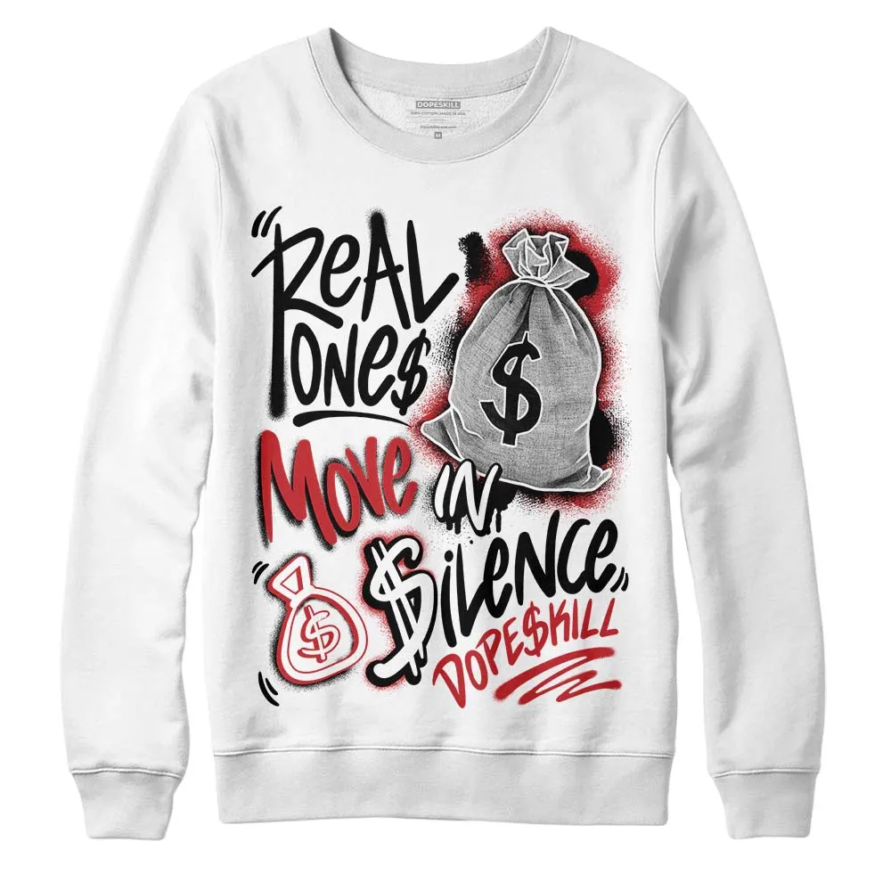 Red Taxi 12s DopeSkill Sweatshirt Real Ones Move In Silence Graphic sold by DopeSkill