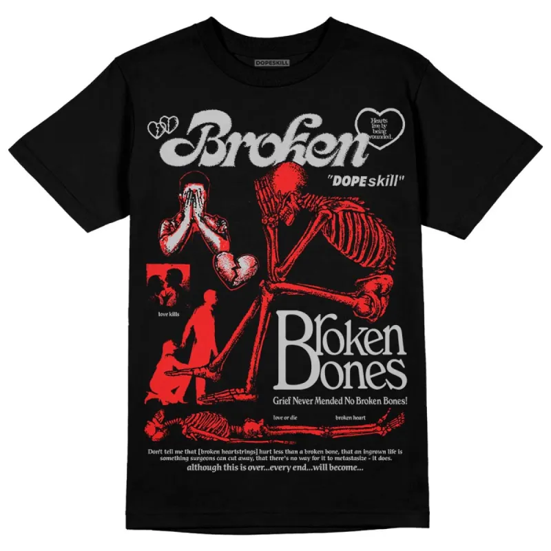 AJ Spizike Bred DopeSkill T-Shirt Broken Bones Graphic sold by DopeSkill