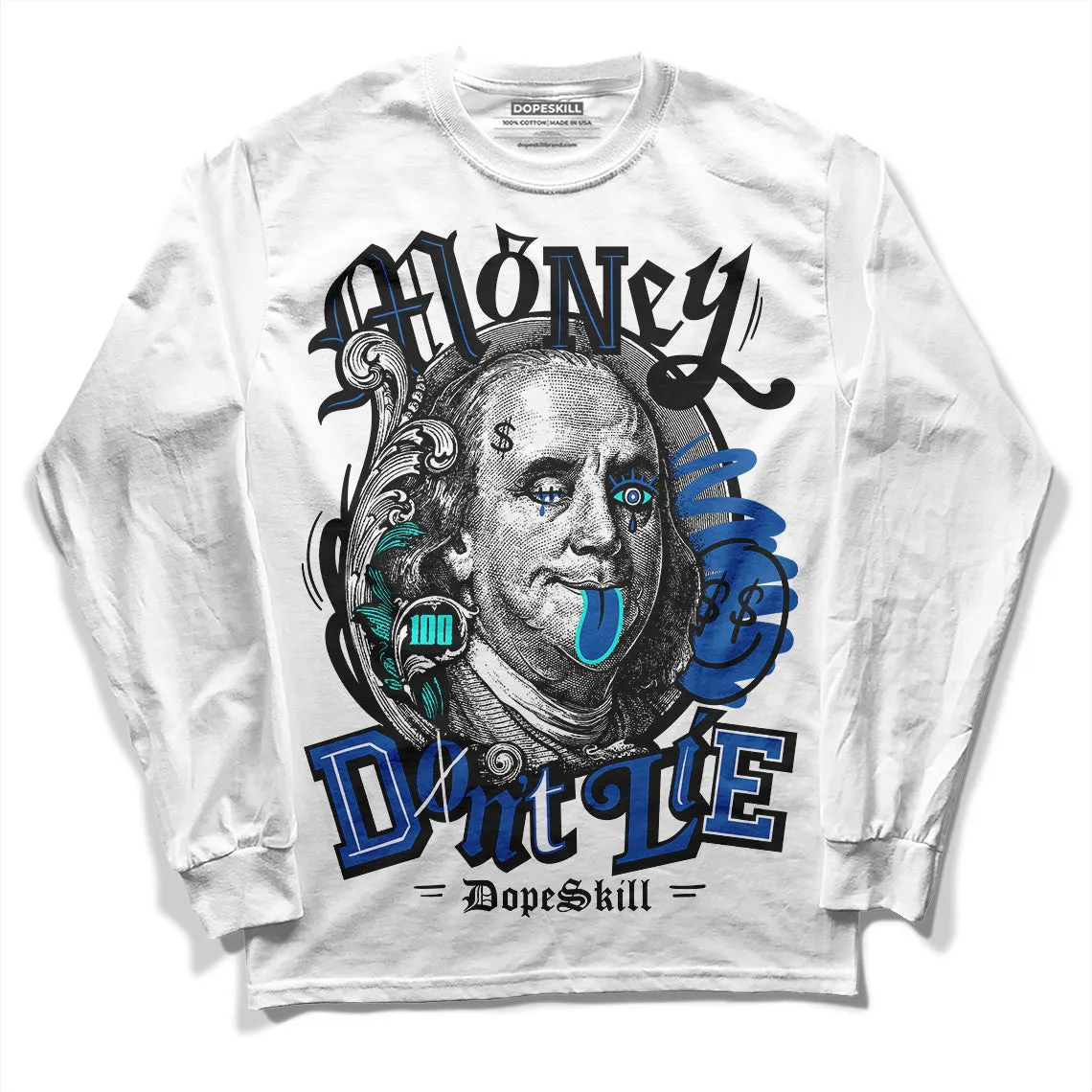 Space Jam 11s DopeSkill Long Sleeve T-Shirt Money Don't Lie Graphic sold by DopeSkill product image thumbnail 2