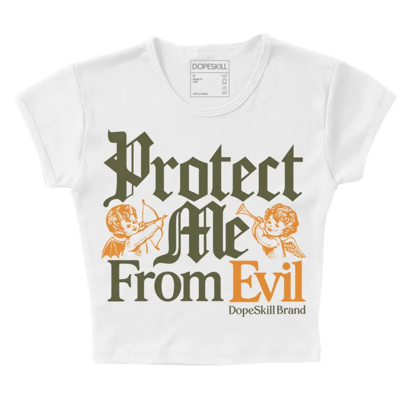 Olive 5s DopeSkill Women's Crop Top Protect Me From Evil Graphic sold by DopeSkill