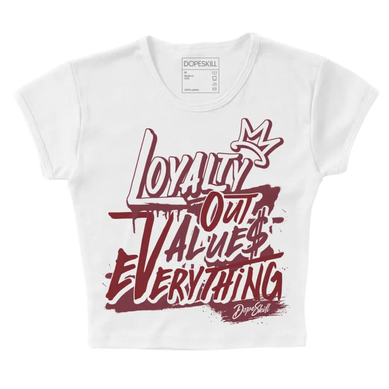 Team Red 1s DopeSkill Women's Crop Top LOVE Graphic sold by DopeSkill