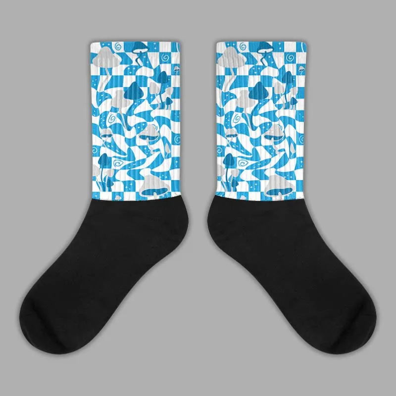 Military Blue 4s DopeSkill Sublimated Socks Mushroom Graphic sold by DopeSkill