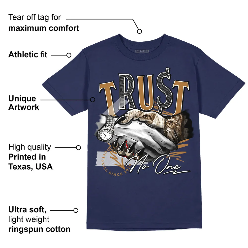 Dunk Premium Tweed Corduroy DopeSkill Navy T-shirt Trust No One Graphic sold by DopeSkill product image thumbnail 2