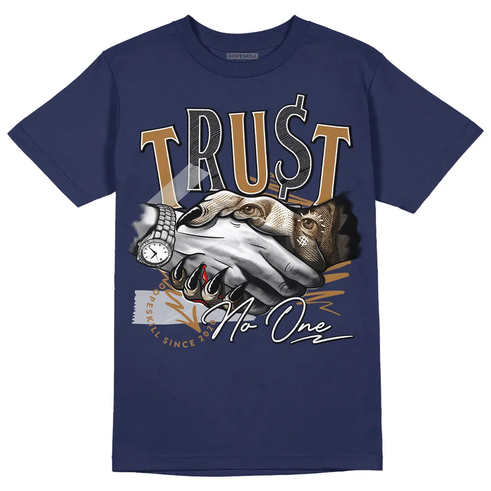 Dunk Premium Tweed Corduroy DopeSkill Navy T-shirt Trust No One Graphic sold by DopeSkill