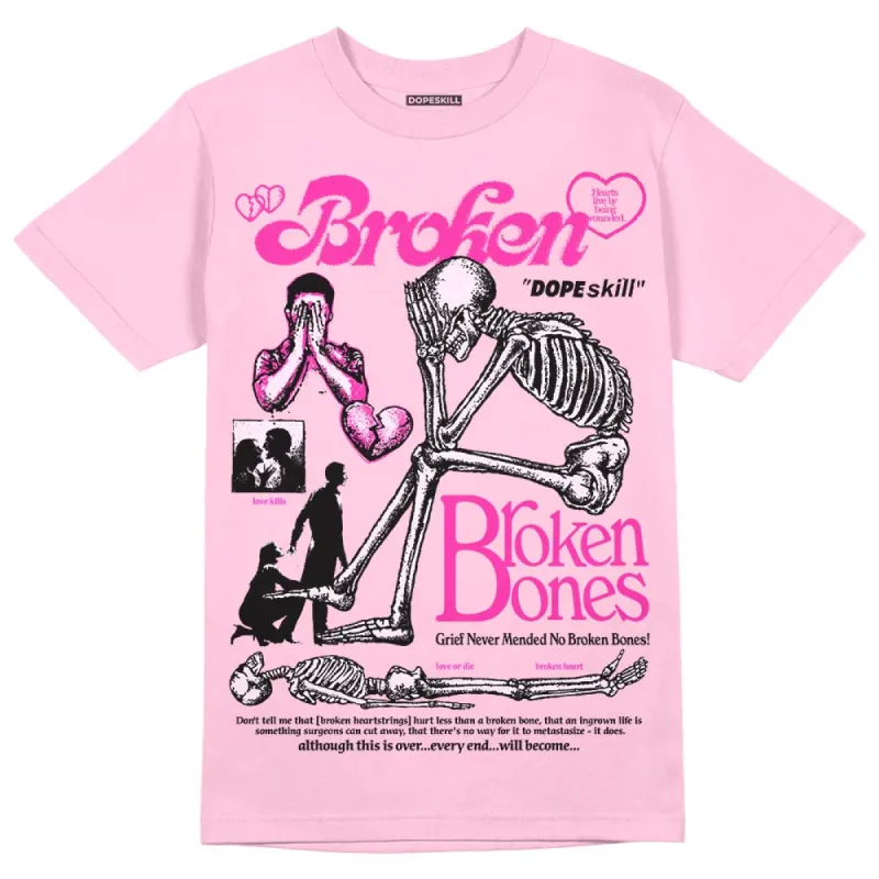 Pink Collection DopeSkill Pink T-shirt Broken Bones Graphic sold by DopeSkill