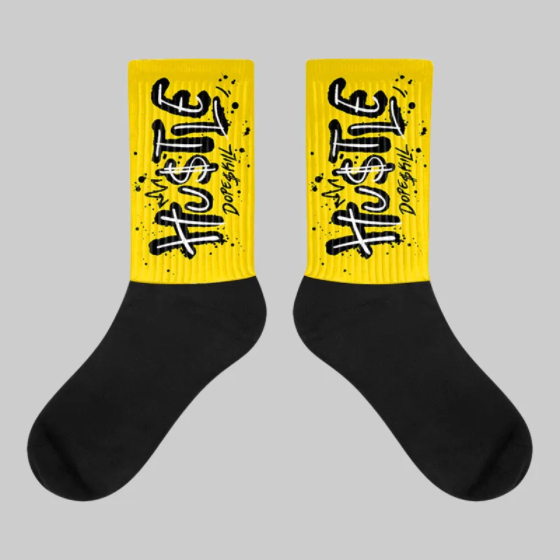 Yellow Ochre 6s DopeSkill Sublimated Socks Hustle Graphic sold by DopeSkill