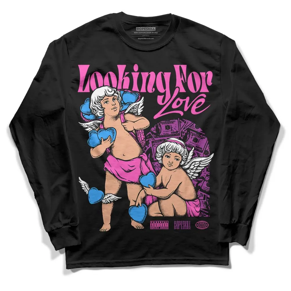 Hyper Violet 4s DopeSkill Long Sleeve T-Shirt Looking For Love Graphic sold by DopeSkill product image thumbnail 2