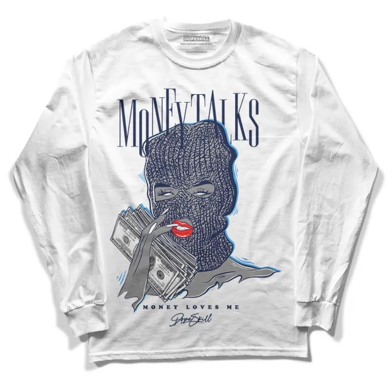 AJ Spizike White Obsidian DopeSkill Long Sleeve T-Shirt Money Talks Graphic sold by DopeSkill