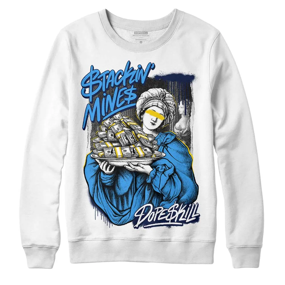 Midnight Navy 3s DopeSkill Sweatshirt Stackin Mines Graphic sold by DopeSkill