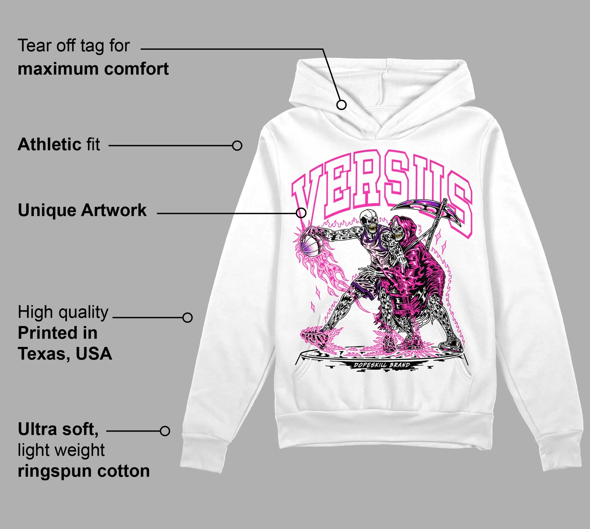 Triple Pink Dunk DopeSkill Hoodie Sweatshirt VERSUS Graphic sold by DopeSkill product image thumbnail 3