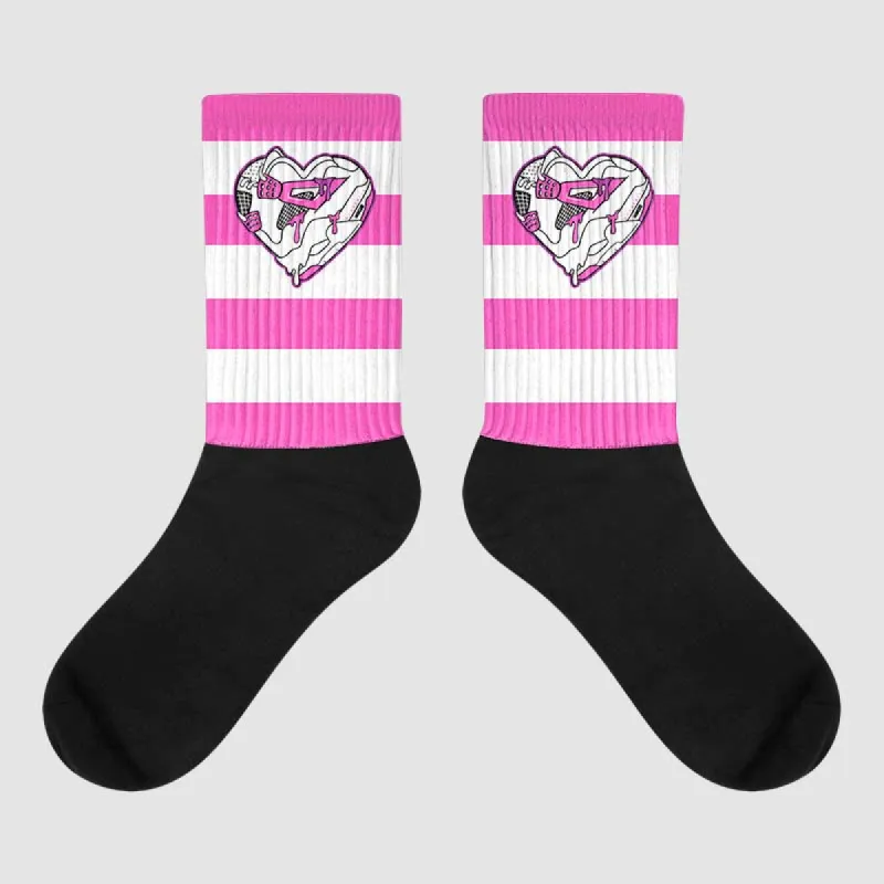 Hyper Violet 4s DopeSkill Sublimated Socks Horizontal Stripes Graphic sold by DopeSkill