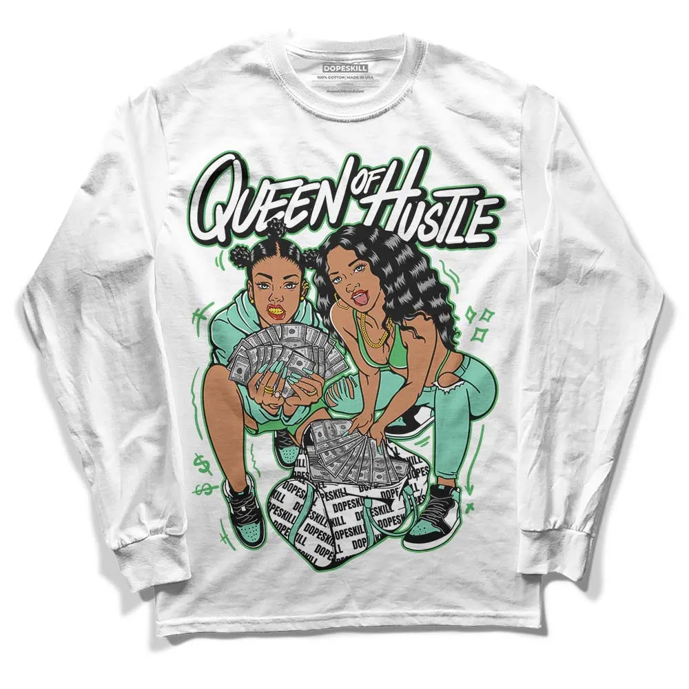Green Glow 1s DopeSkill Long Sleeve T-Shirt Queen Of Hustle Graphic sold by DopeSkill product image thumbnail 2