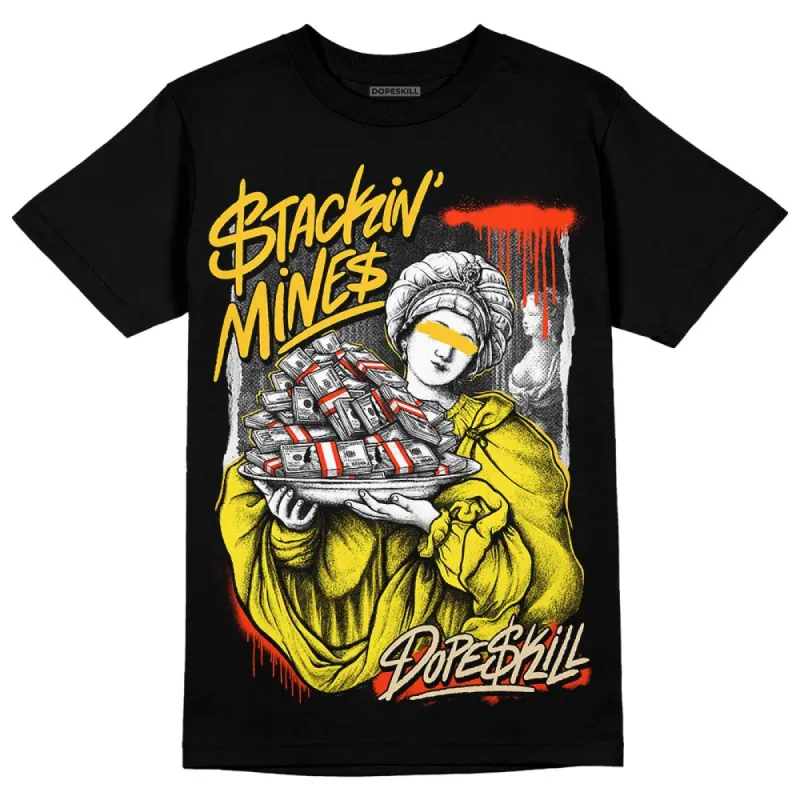 Black Tour Yellow AJ 4 Thunder DopeSkill Unisex T-Shirt Stackin Mines Graphic sold by DopeSkill