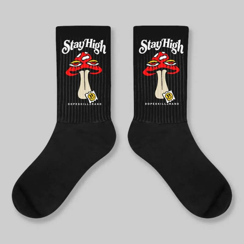 Black and White Collection DopeSkill Sublimated Socks Stay High Graphic sold by DopeSkill