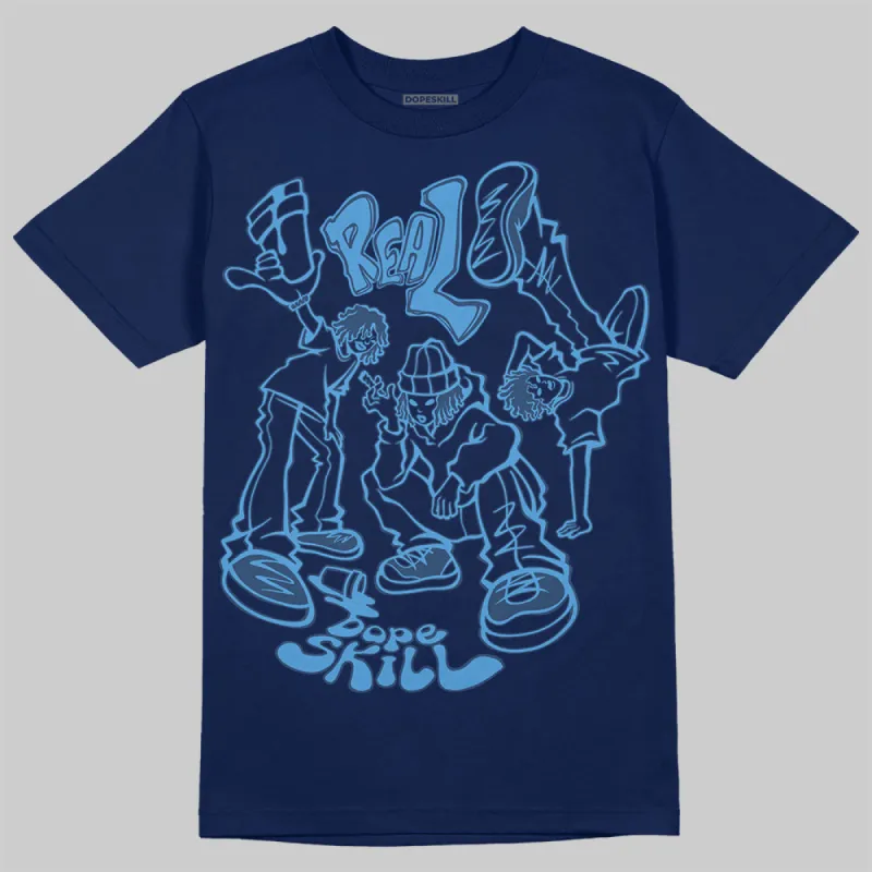 Midnight Navy 3s DopeSkill Navy T-shirt Real Y2K Players Graphic sold by DopeSkill