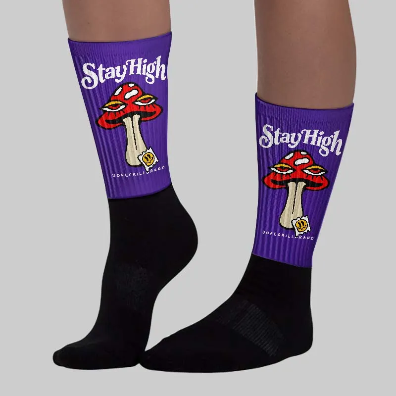 PURPLE Collection DopeSkill Sublimated Socks Stay High Graphic sold by DopeSkill product image thumbnail 3