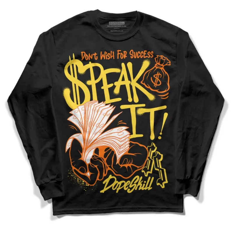Black Tour Yellow AJ 4 Thunder DopeSkill Long Sleeve T-Shirt Speak It Graphic sold by DopeSkill