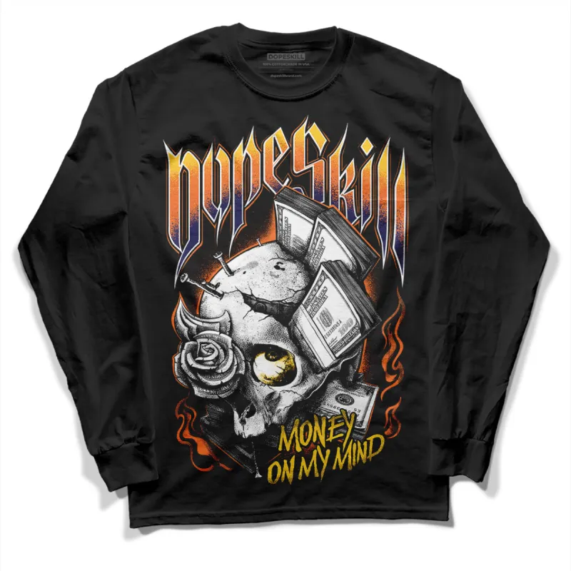 Rio 3s DopeSkill Long Sleeve T-Shirt Money On My Mind Graphic made by DopeSkill