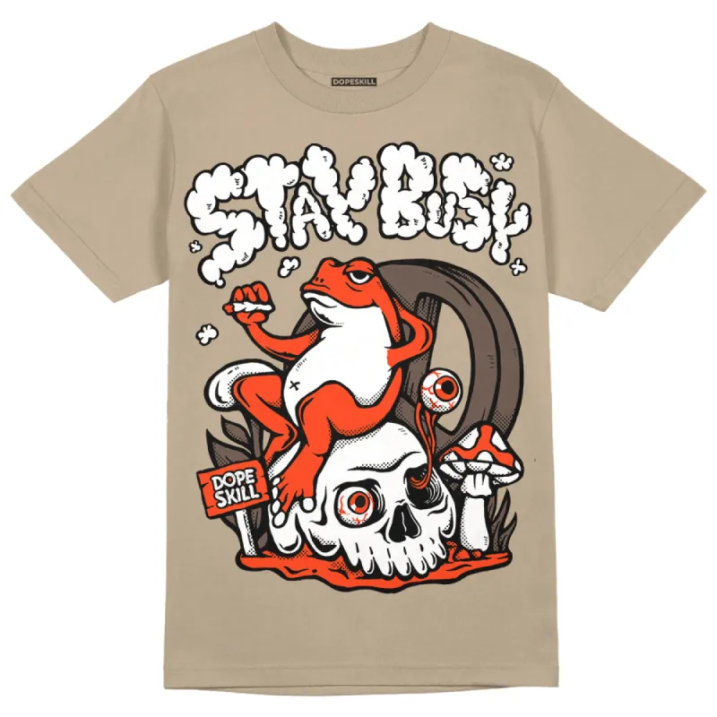 Latte 1s DopeSkill Medium Brown T-shirt Stay Busy Graphic sold by DopeSkill