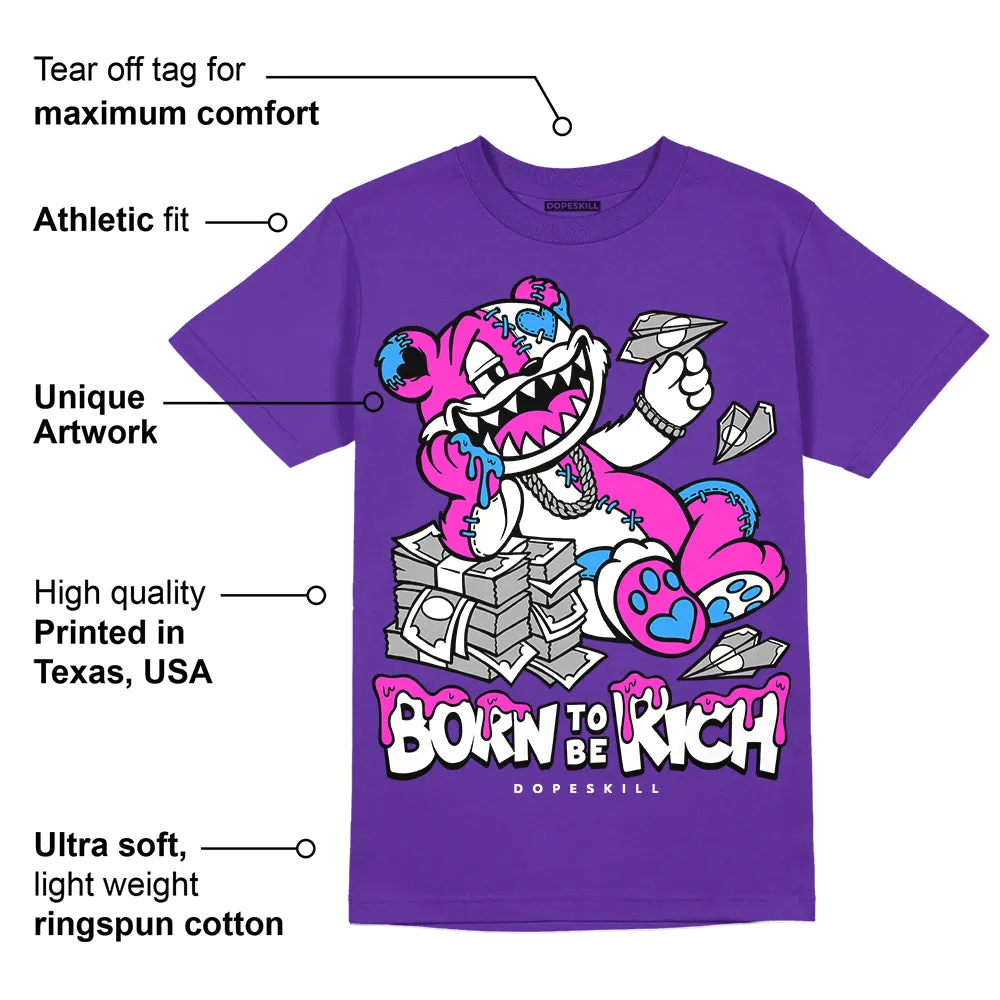 Dunk Purple Championship Court White DopeSkill Purple T-shirt Born To Be Rich Graphic sold by DopeSkill product image thumbnail 2