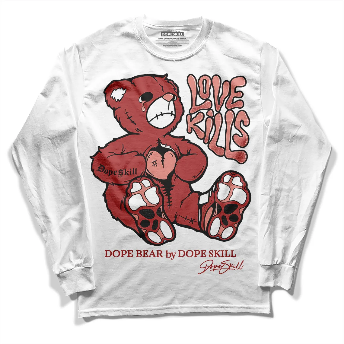 Dune Red 13s DopeSkill Long Sleeve T-Shirt Love Kills Graphic sold by DopeSkill