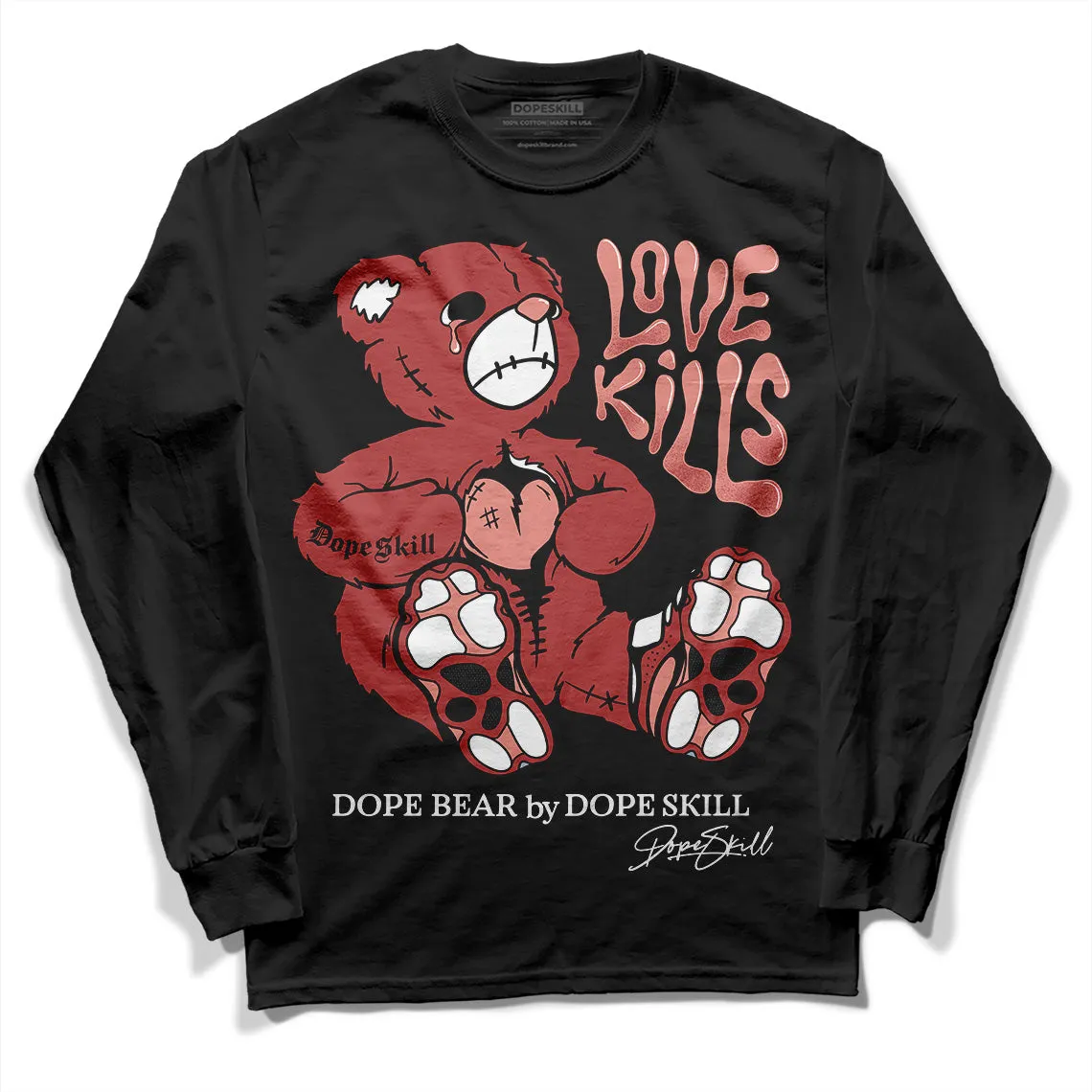 Dune Red 13s DopeSkill Long Sleeve T-Shirt Love Kills Graphic sold by DopeSkill product image thumbnail 2