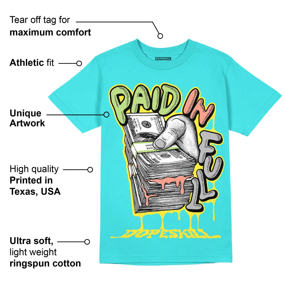 Cyan Burst 9060 DopeSkill Virtual Blue T-Shirt Paid In Full Graphic sold by DopeSkill product image thumbnail 2