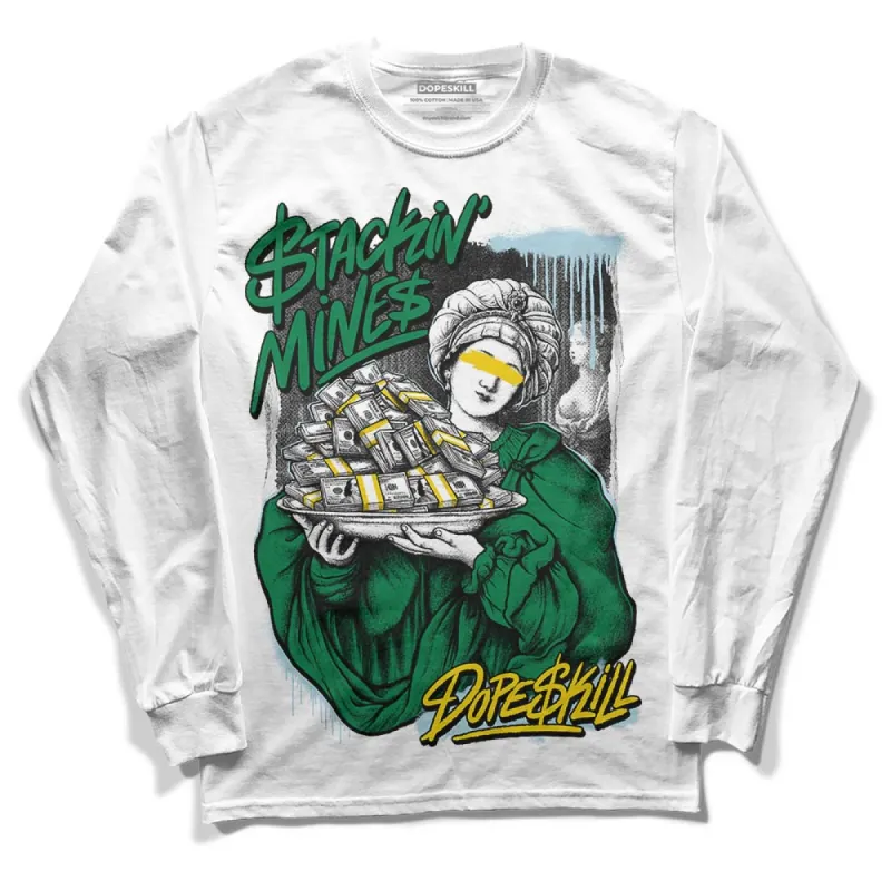 Lucky Green 5s DopeSkill Long Sleeve T-Shirt Stackin Mines Graphic sold by DopeSkill