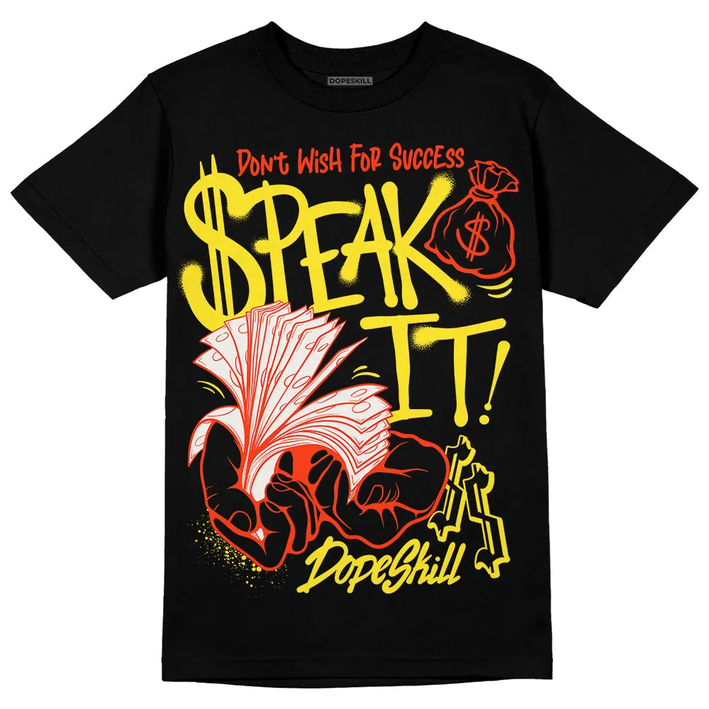 Vivid Sulfur 4s DopeSkill T-Shirt Speak It Graphic sold by DopeSkill product image thumbnail 2