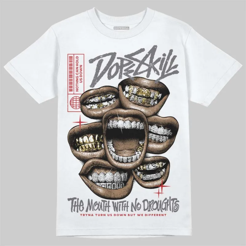 Cement Grey 3s DopeSkill T-Shirt The Mouth With No Droughts Graphic sold by DopeSkill