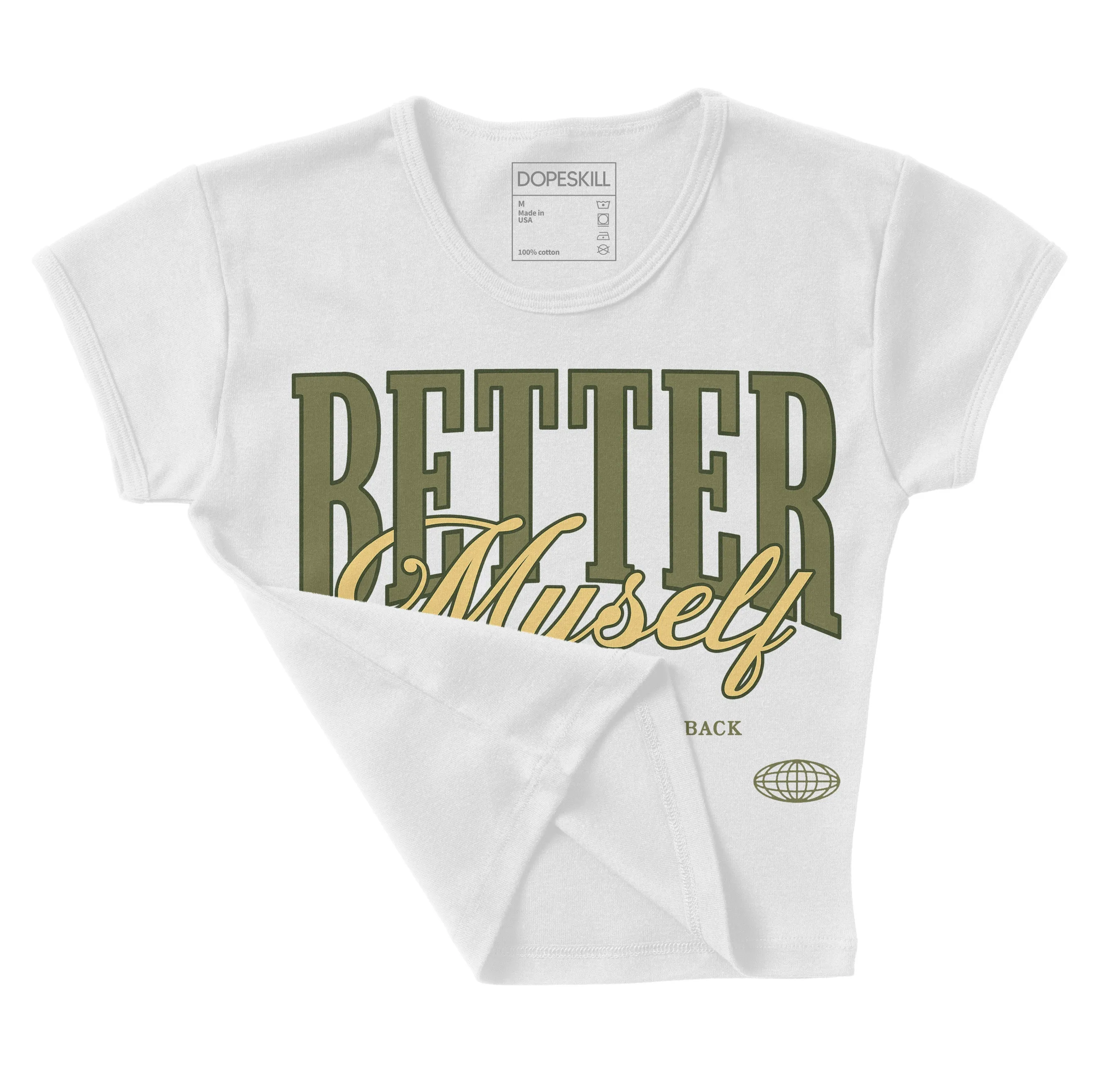 Craft Olive 4s DopeSkill Women's Crop Top Better Myself Graphic sold by DopeSkill product image thumbnail 4