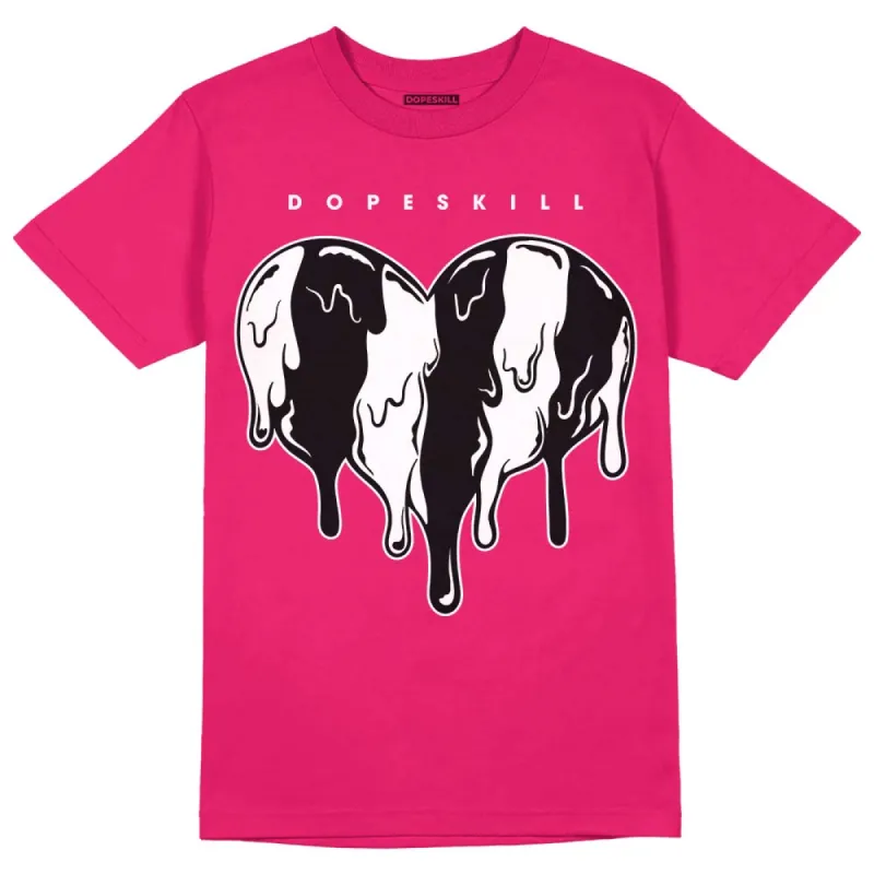 Dunk Obsidian Fierce Pink DopeSkill Pink T-Shirt Slime Drip Heart Graphic sold by DopeSkill