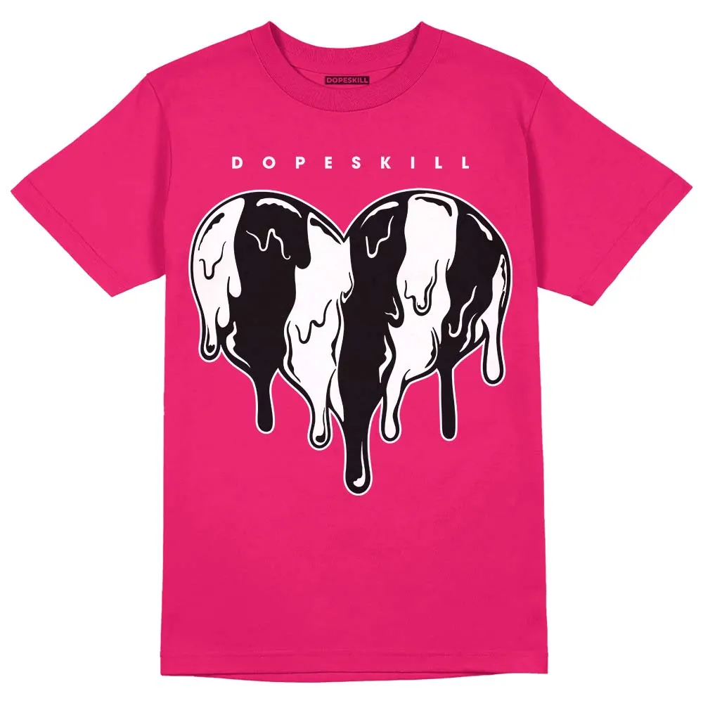 Dunk Obsidian Fierce Pink DopeSkill Pink T-Shirt Slime Drip Heart Graphic sold by DopeSkill