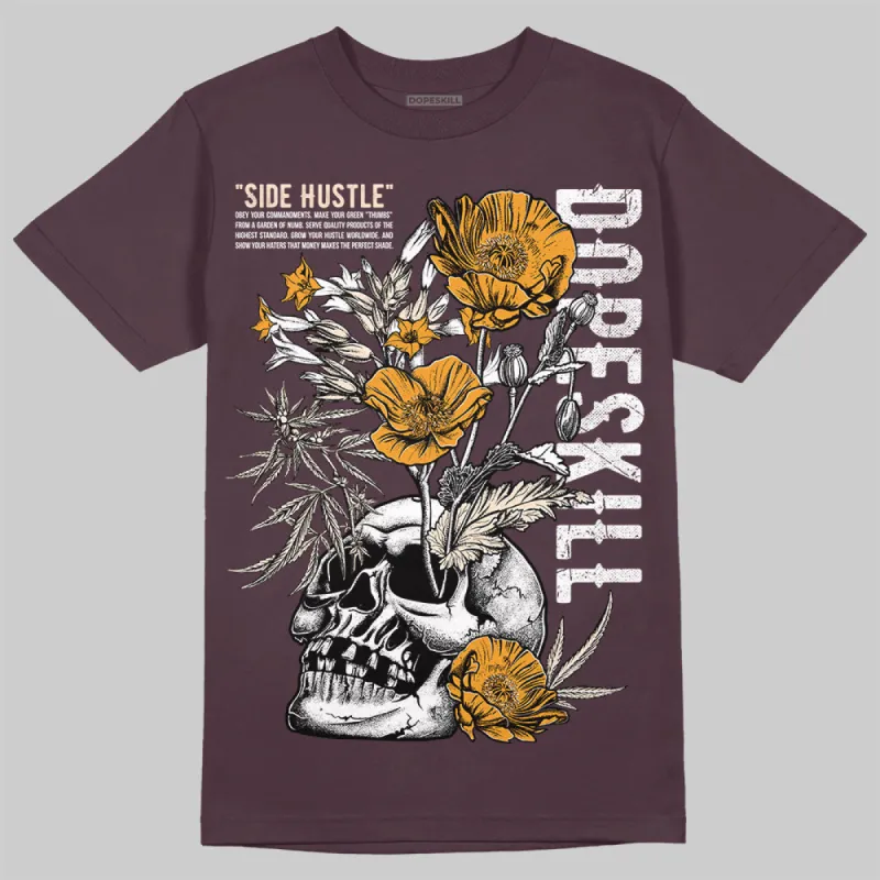 Violet Ore 3s DopeSkill Maroon T-shirt Side Hustle Graphic sold by DopeSkill