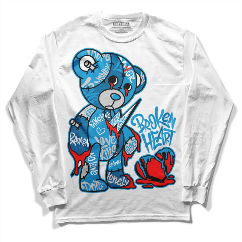 Military Blue 4s DopeSkill Long Sleeve T-Shirt Broken Heart Graphic sold by DopeSkill