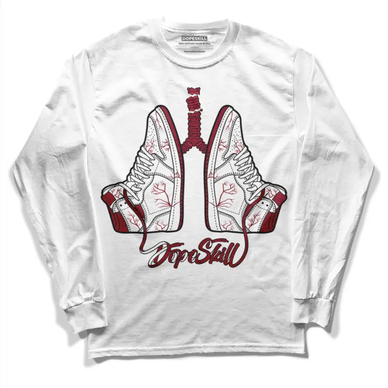 85 Metallic Burgundy 1s DopeSkill Long Sleeve T-Shirt Breathe Graphic sold by DopeSkill