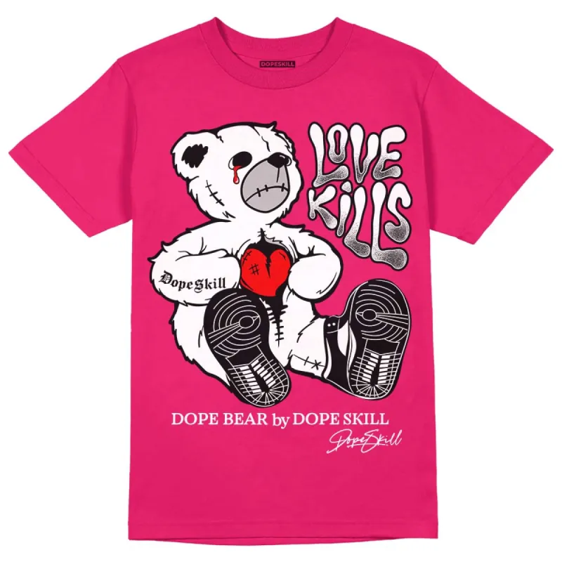 Dunk Obsidian Fierce Pink DopeSkill Pink T-shirt Love Kills Graphic sold by DopeSkill