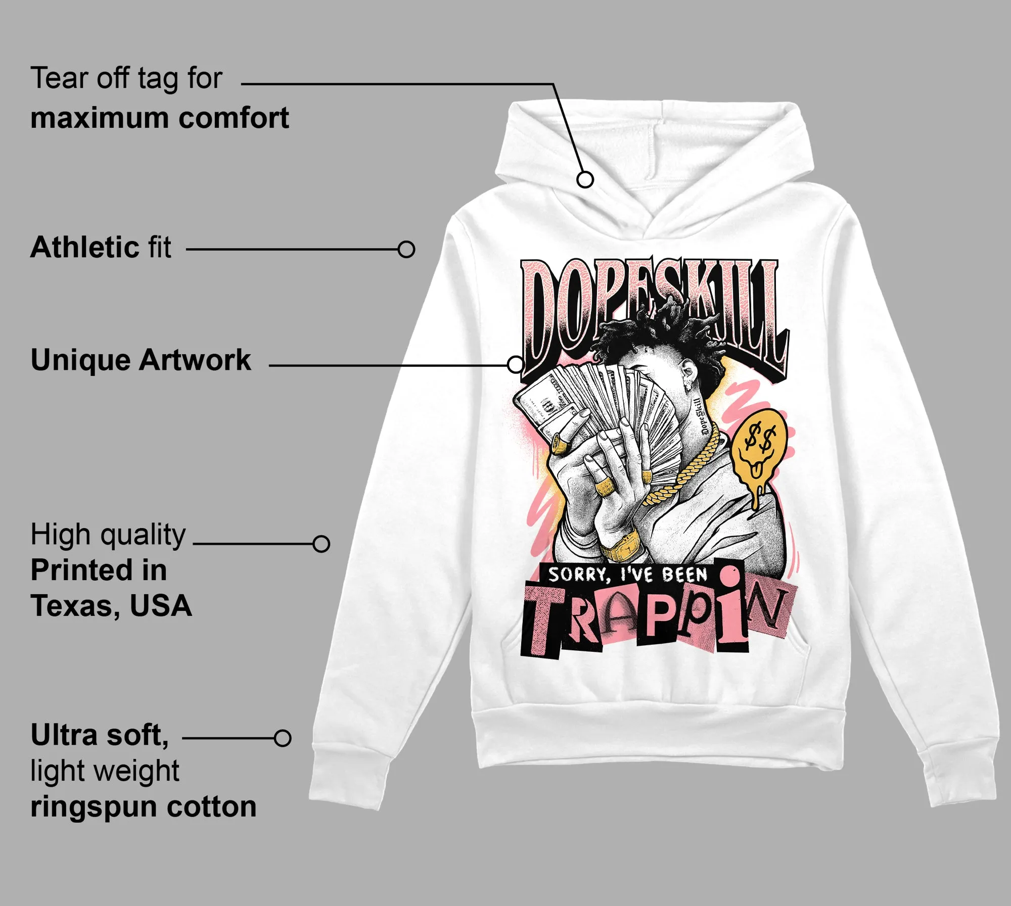 Red Stardust 3s DopeSkill Hoodie Sweatshirt Sorry I've Been Trappin Graphic sold by DopeSkill product image thumbnail 3