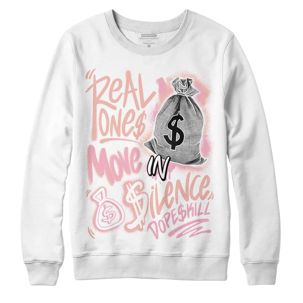 Legend Pink 11s DopeSkill Sweatshirt Real Ones Move In Silence Graphic sold by DopeSkill