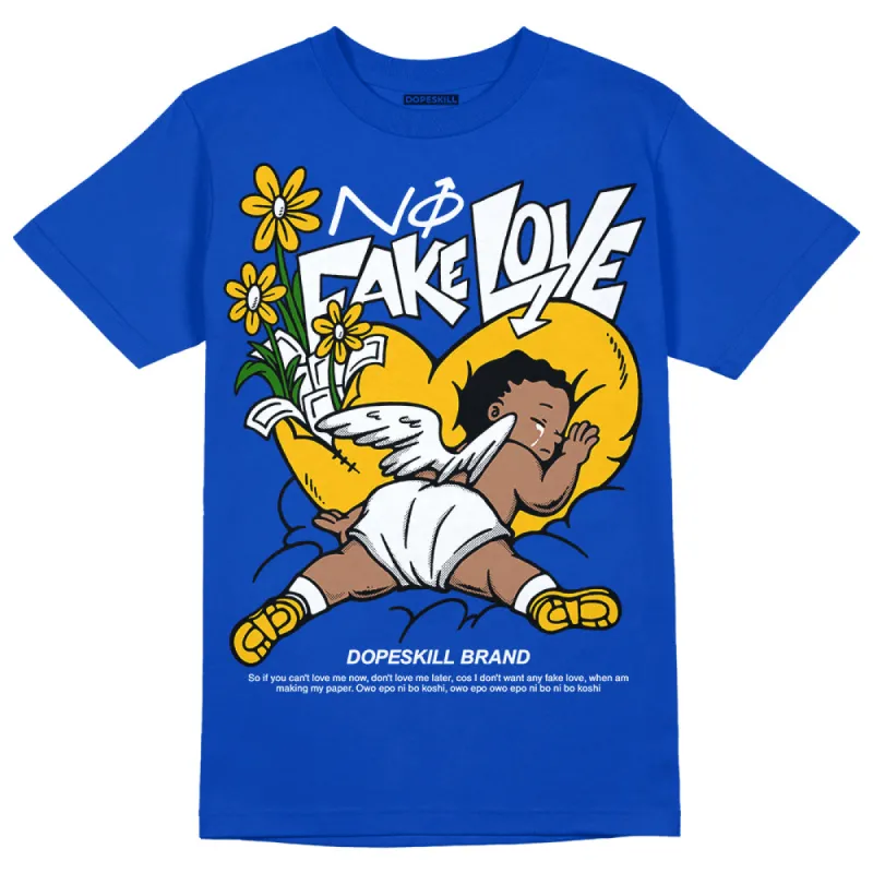 Royal Blue Collection DopeSkill Royal Blue T-shirt No Fake Love Graphic sold by DopeSkill