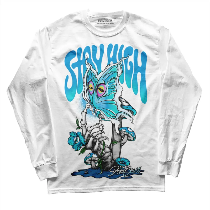 Military Blue 4s DopeSkill Long Sleeve T-Shirt Stay High Graphic sold by DopeSkill
