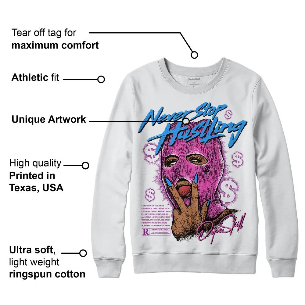 Hyper Violet 4s DopeSkill Sweatshirt Never Stop Hustling Graphic sold by DopeSkill product image thumbnail 3