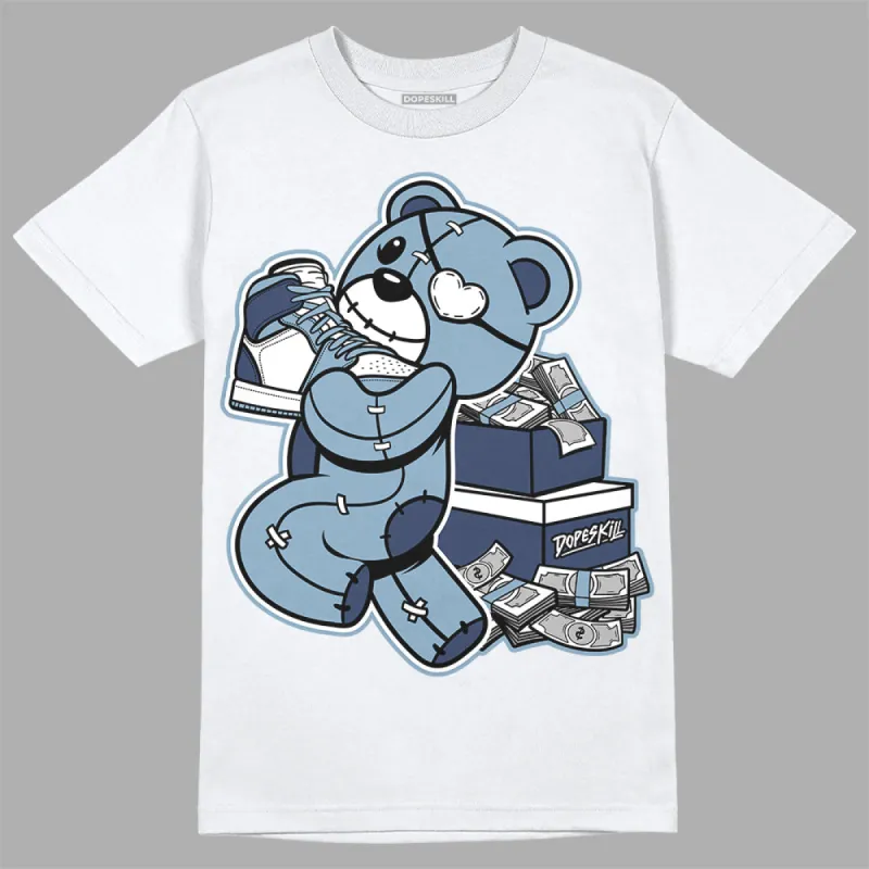 Diffused Blue Sail Grey White 1s DopeSkill T-Shirt Bear Steals Sneaker Graphic sold by DopeSkill