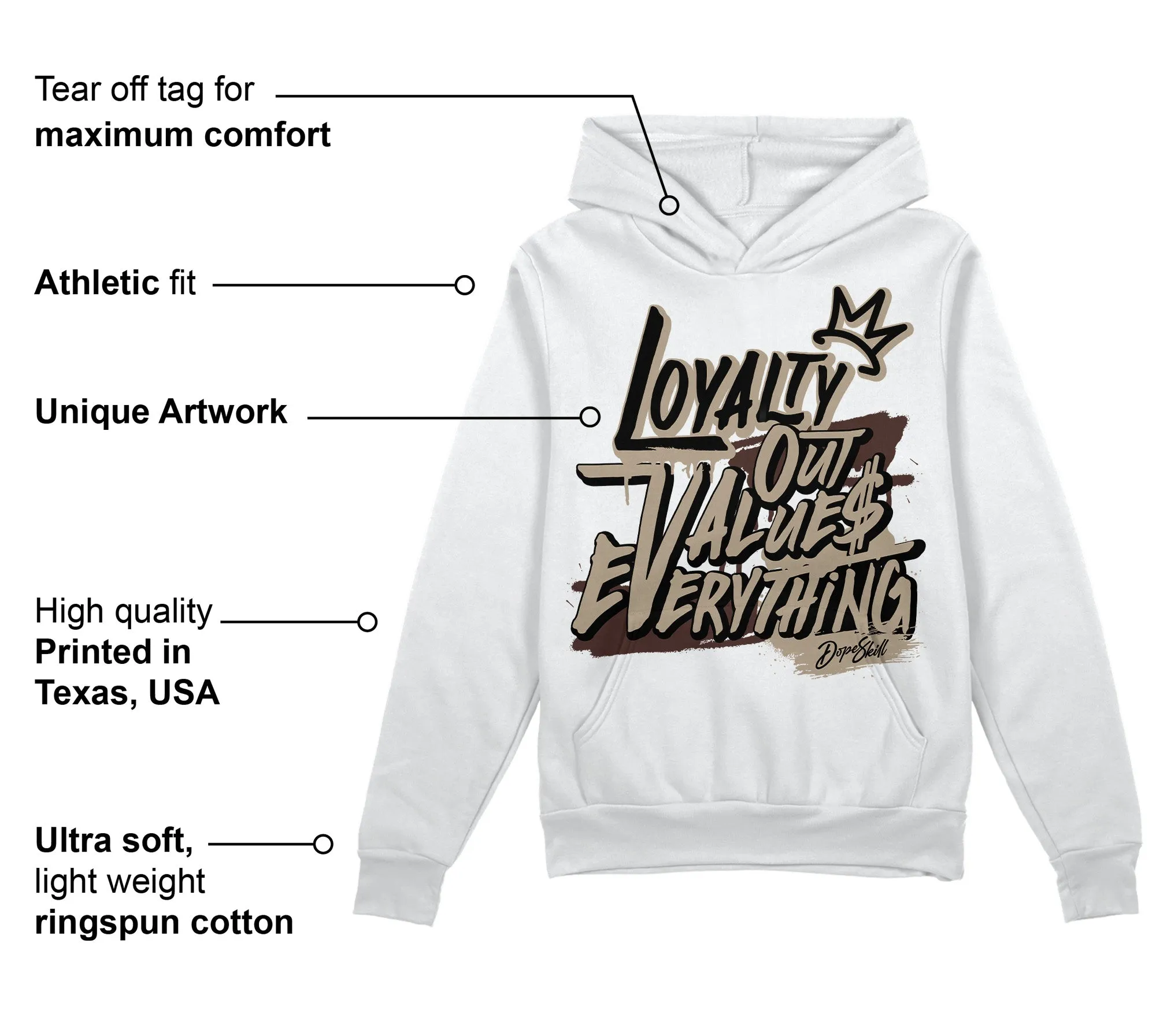 Latte 1s DopeSkill Hoodie Sweatshirt LOVE Graphic sold by DopeSkill product image thumbnail 3