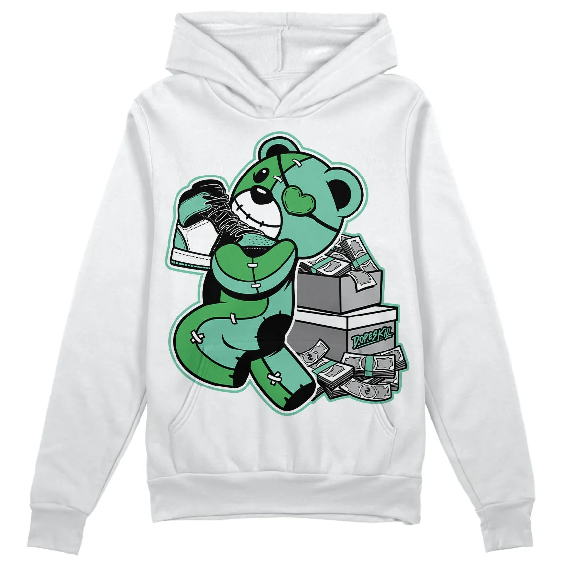 Green Glow 1s DopeSkill Hoodie Sweatshirt Bear Steals Sneaker Graphic sold by DopeSkill product image thumbnail 2